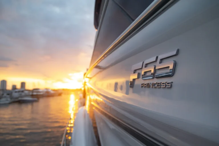 Princess X65 exterior close up of badge