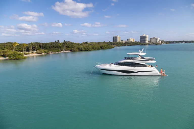 Princess X65 exterior in the bay