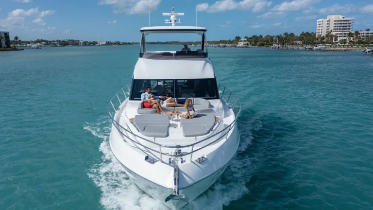 Princess X65 exterior bow lounge