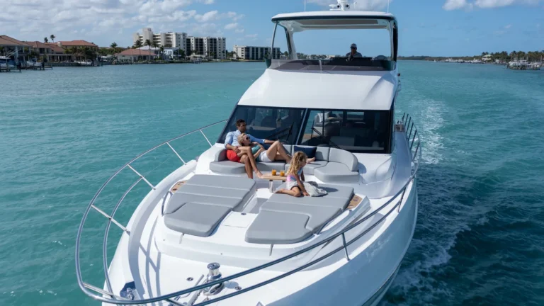 Princess X65 exterior bow lounge