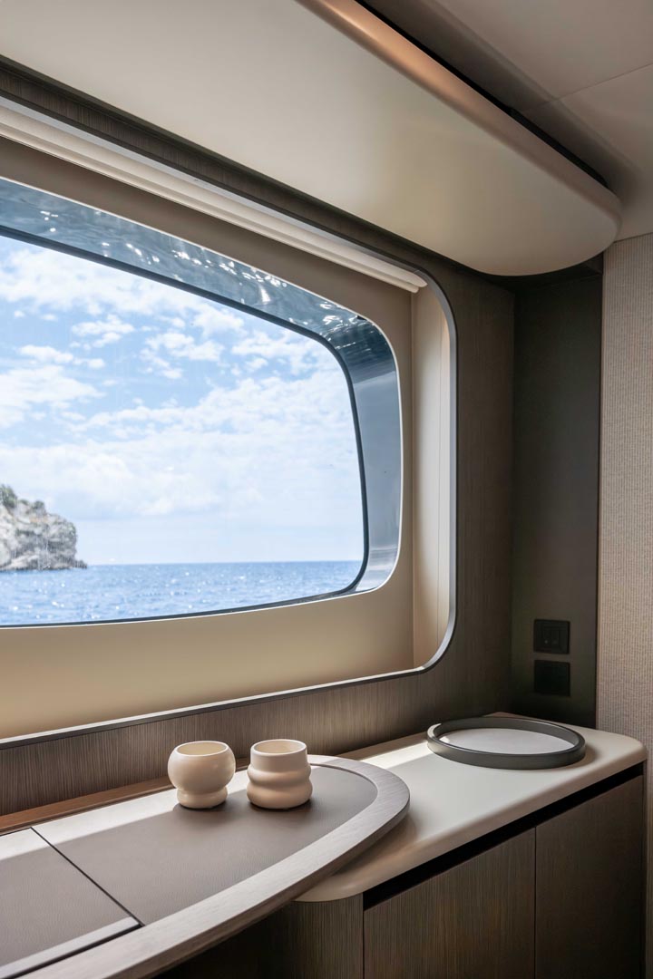 vanity near window in master suite of navetta 58