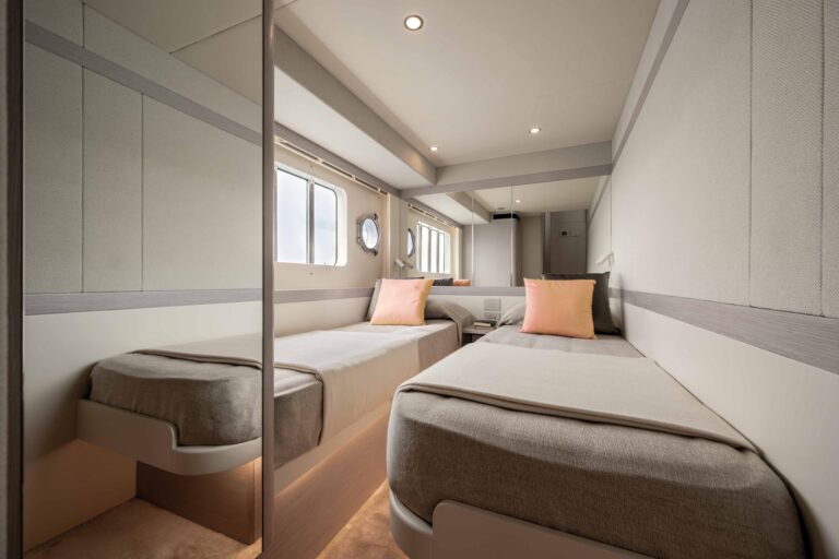third guest cabin bunk beds on absolute navetta 50