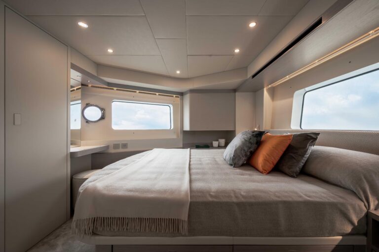 side view of vip cabin with large windows - navetta 50